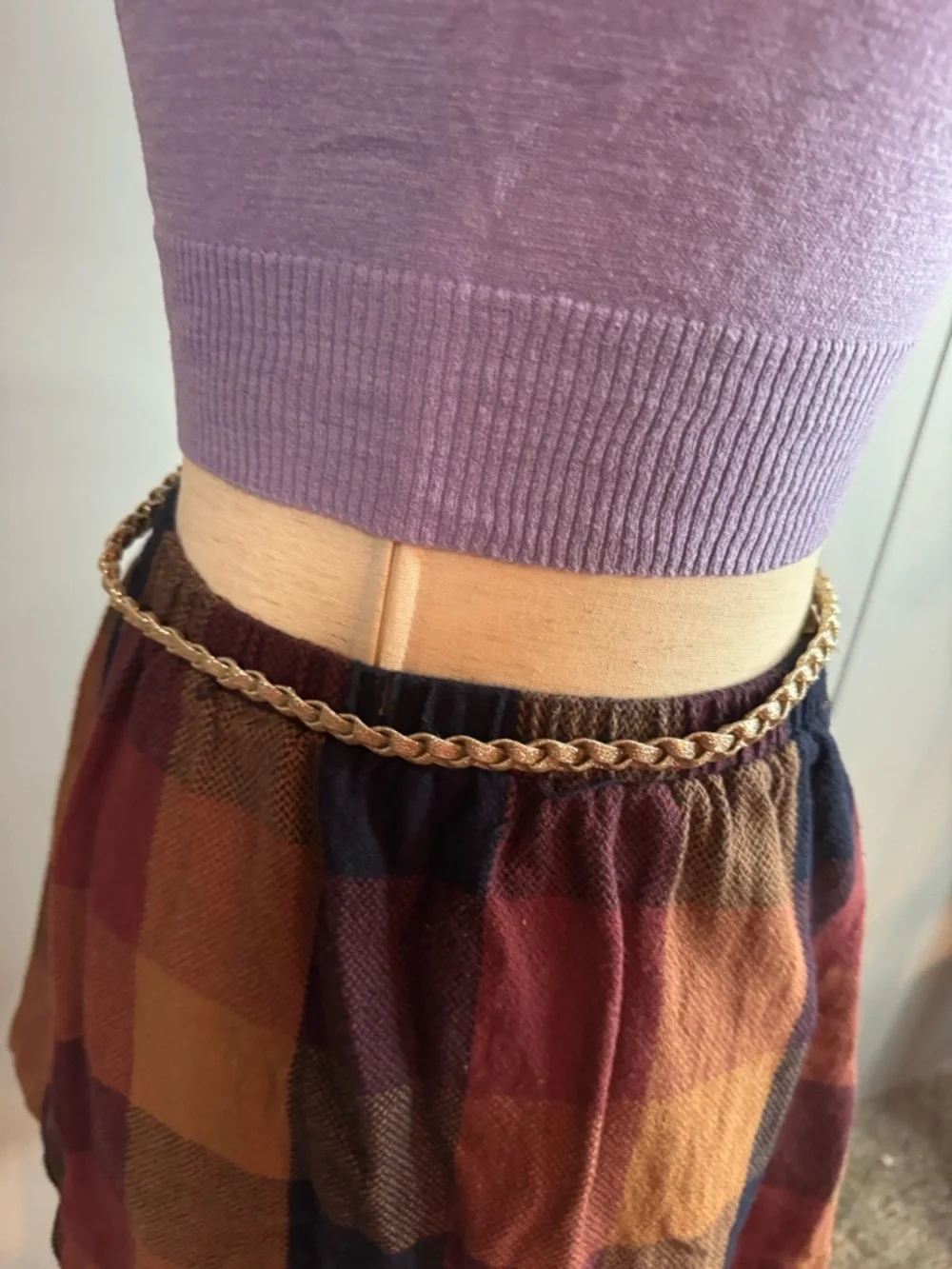 Gold Glittery and Braided Belt